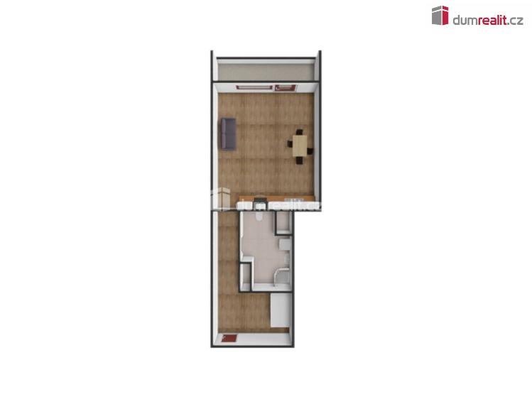 Pronájem bytu 1+KK Praha 15, Hornoměcholupská č. 7