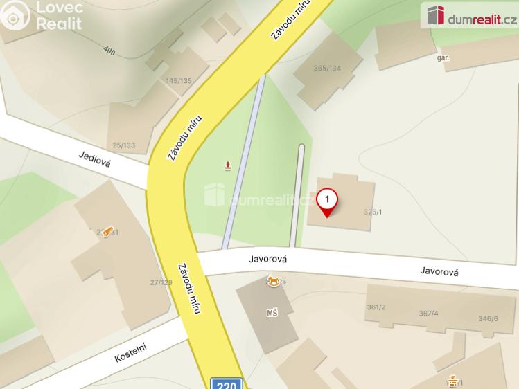 Pronájem bytu 1+1 Karlovy Vary, Javorová č. 16