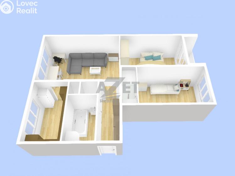 Prodej bytu 3+1 Ostrava, Jaromíra Matuška č. 19