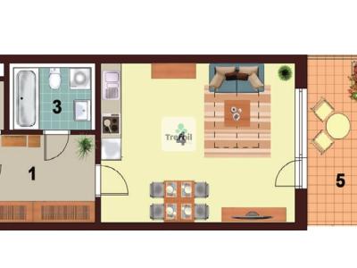 Pronájem bytu 1+KK Praha, Česká č. 3