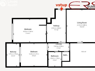 Prodej bytu 3+1 Praha, Lamačova č. 1