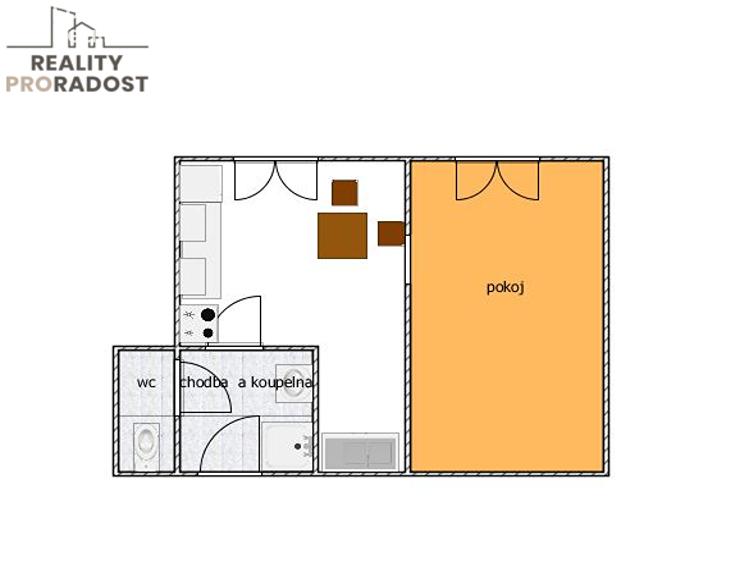 Оренда квартири 1+1 Dubí, Ruská č. 13