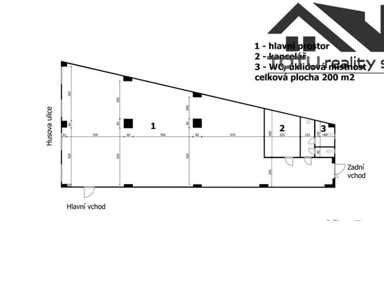 Rent commercial space Jaroměř, Husova č. 14