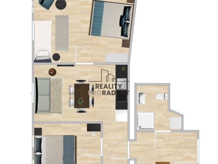 Pronájem bytu 3+KK Brno, Vlhká č. 11