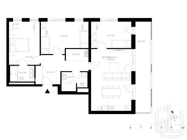 Pronájem bytu 4+KK Kladno, U Engerthu 3553 č. 1
