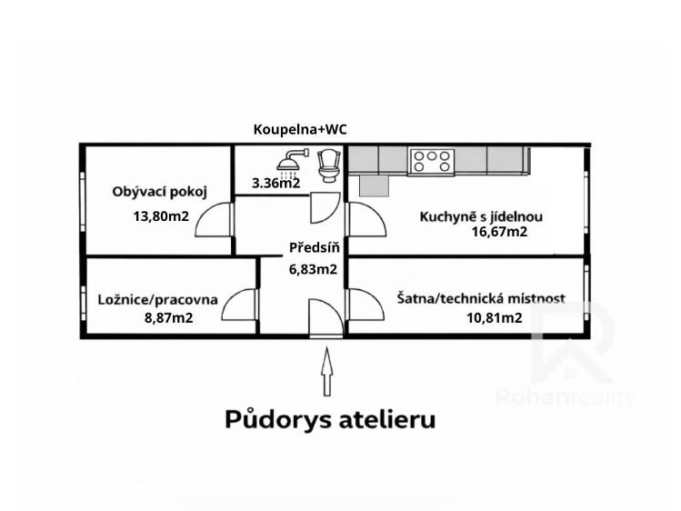 Pronájem bytu 3+1 Praha, Matúškova č. 12