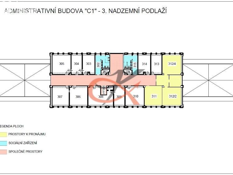 Оренда офісного приміщення Rožnov pod Radhoštěm, 1. máje č. 18