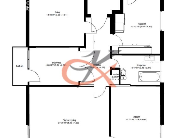 Pronájem bytu 4+1 Ostrava, Vítězná č. 16
