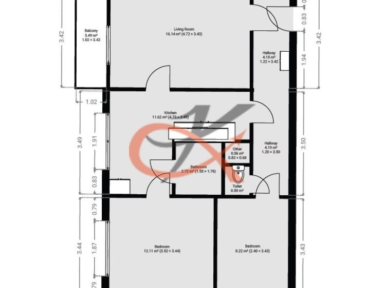 Rent apartment 3+1 Rožnov pod Radhoštěm, Meziříčská č. 13