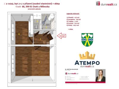 Sale apartment 1+1 Osek č. 3