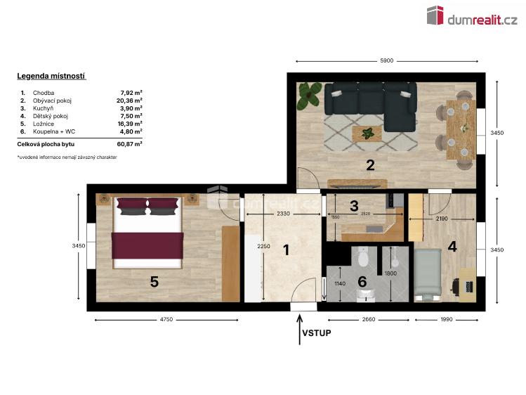 Prodej bytu 3+KK Roudnice nad Labem, Stavbařů č. 9