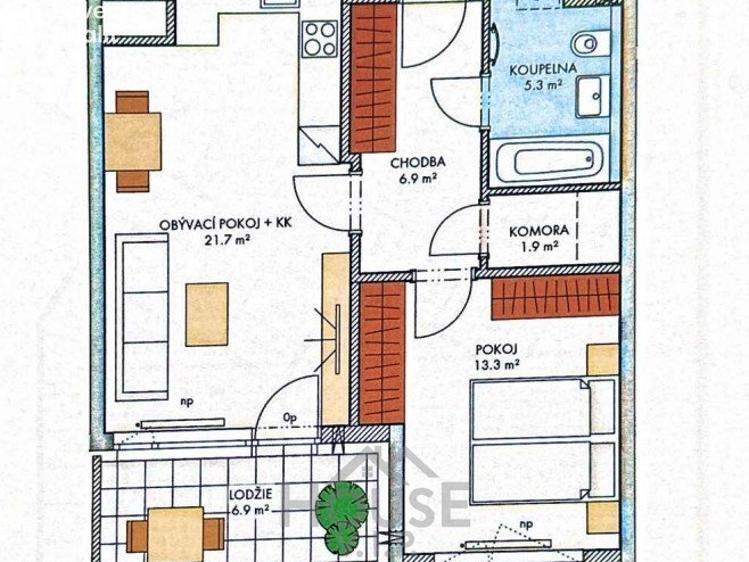Sale apartment 2+KK Praha, Hugo Haase č. 3