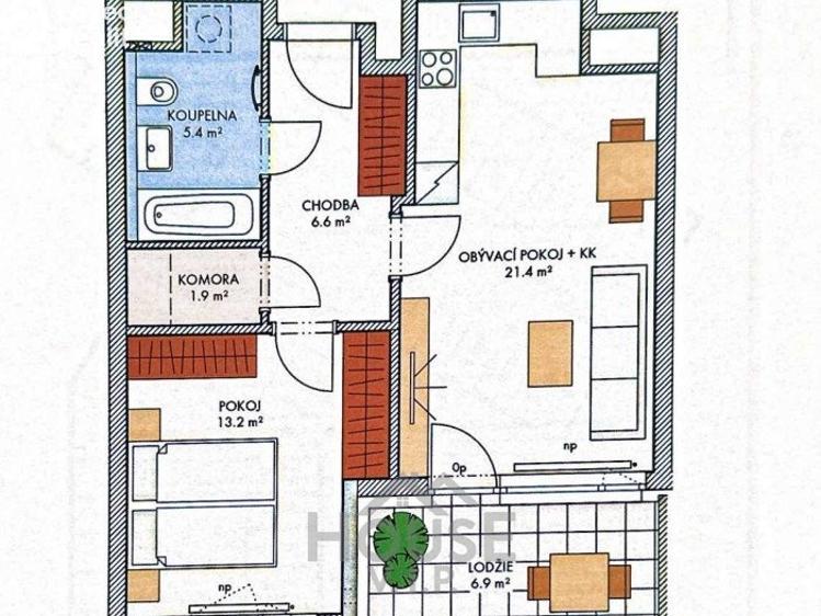 Sale apartment 2+KK Praha, Hugo Haase č. 3