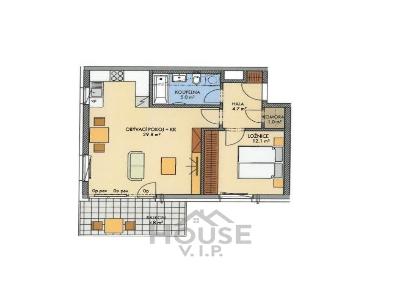 Sale apartment 2+KK Praha, Nad Krocínkou č. 3