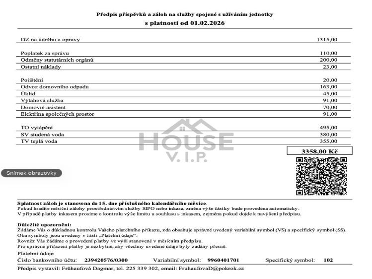 Sale apartment 2+KK Praha, Kpt. Stránského č. 21
