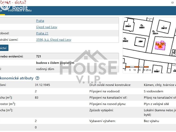 Продажа семейного дома Praha, Lišická č. 16