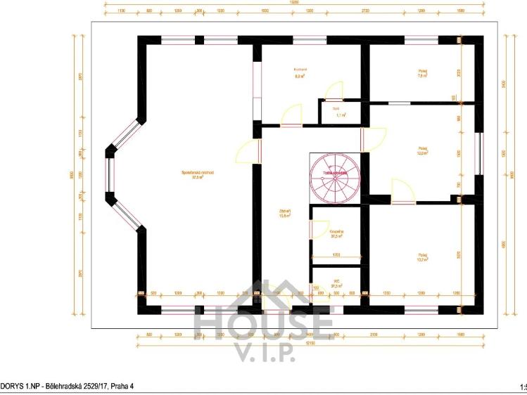 Sale family house Praha, Bělehradská č. 12