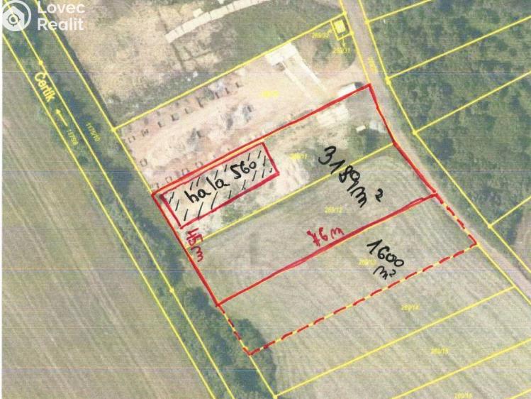 Prodej komerčního pozemku Úsilné č. 3