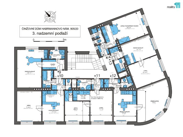 Prodej činžovního domu Plzeň, Habrmannovo náměstí č. 18