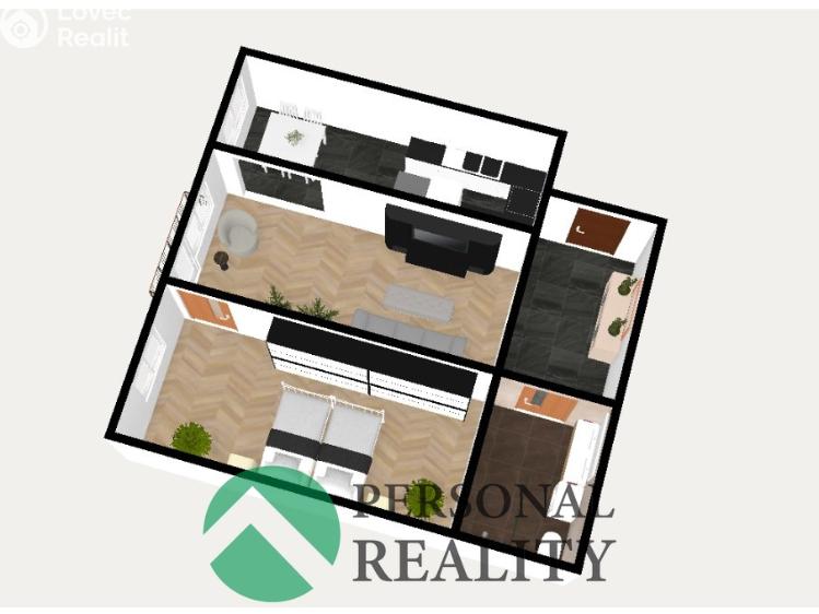 Sale apartment 2+KK Pardubice, Sladkovského č. 30