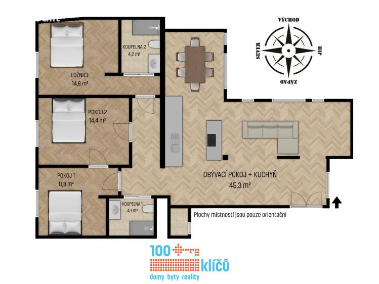Pronájem bytu 4+KK Praha, Štěpánská 629/59 č. 1