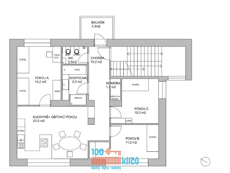 Prodej bytu 4+KK Brno, Havlíčkova č. 11