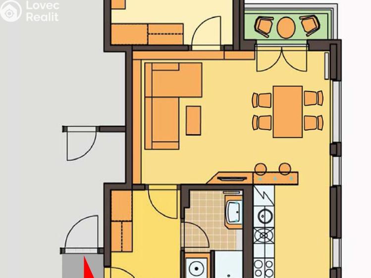 Pronájem bytu 2+KK Praha, Horská 2107/2d č. 7