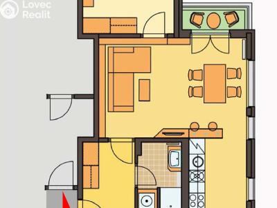 Rent apartment 2+KK Praha, Horská č. 7