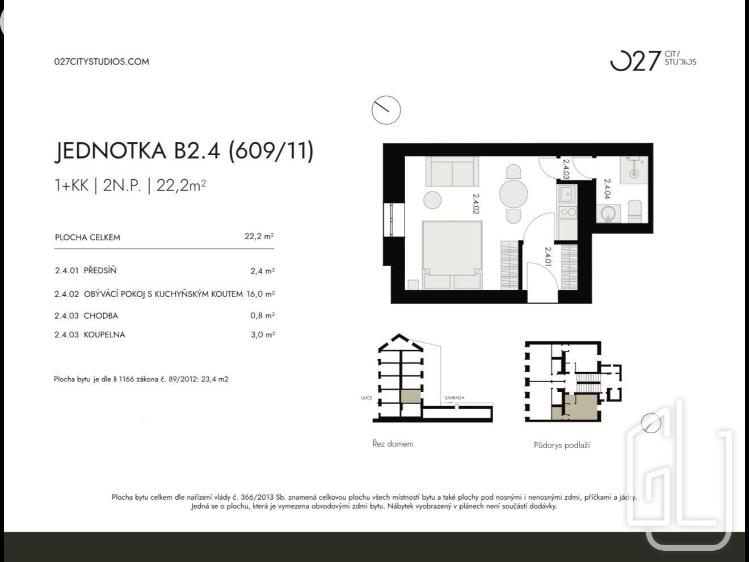 Prodej bytu 1+KK Praha, Ondříčkova č. 2