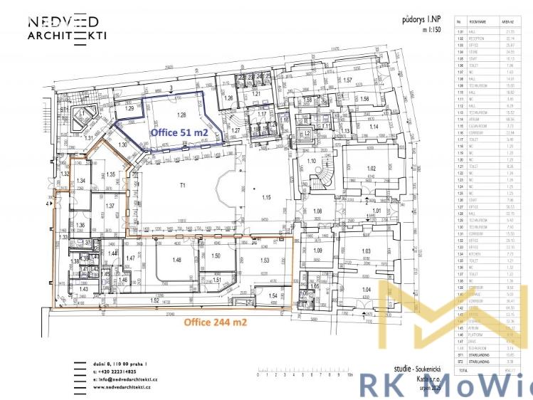 Pronájem kanceláře Praha, Soukenická č. 7