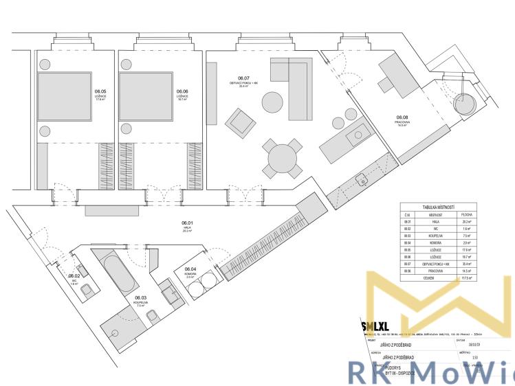 Pronájem bytu 4+KK Praha, náměstí Jiřího z Poděbrad 1561/9 č. 10