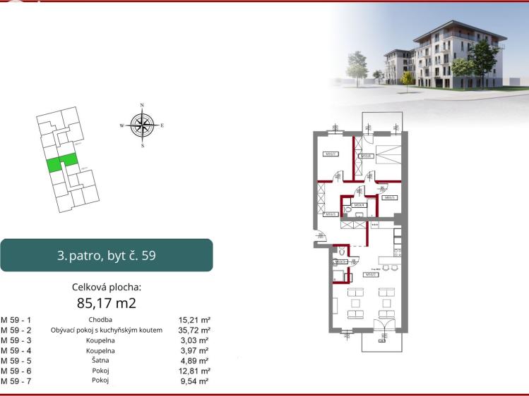 Продажа квартиры 3+KK Stażystów,Bielsko-Biała,Polsko č. 1