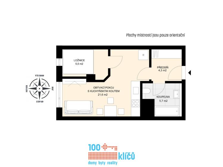 Prodej bytu 1+1 Praha, Vorařská 2075/8 č. 1