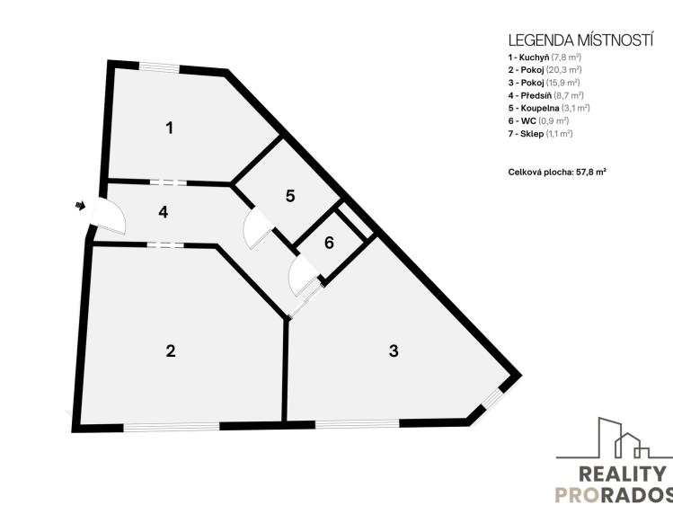 Prodej bytu 2+1 Brno, Bartákova č. 10