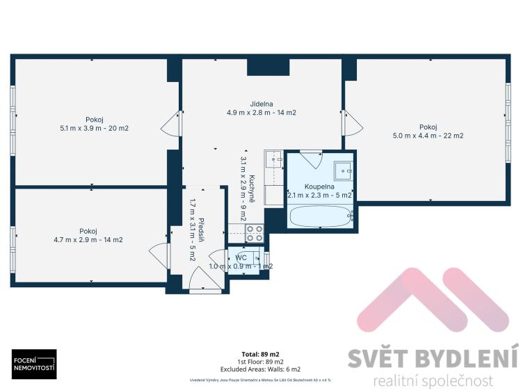 Pronájem bytu 3+1 Praha, Na Pankráci 1344/111 č. 28