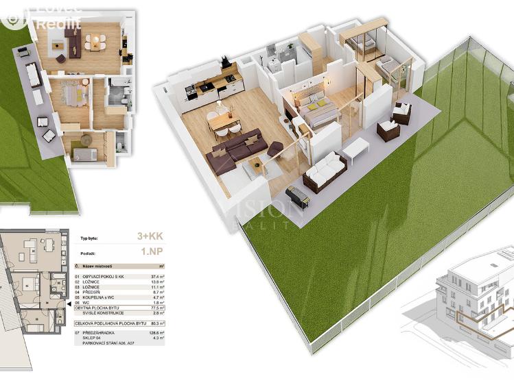 Продажа квартиры 3+KK Příbram č. 2