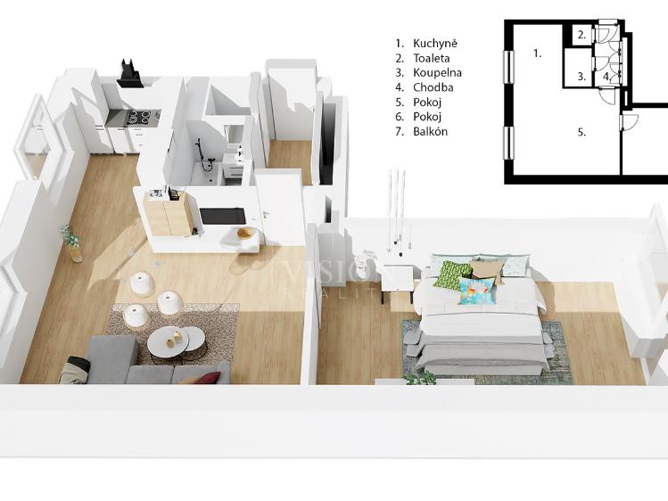 Prodej bytu 2+KK Plzeň, Strnadova č. 5