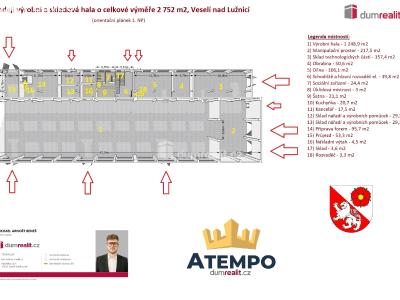 Prodej výrobní haly Veselí nad Lužnicí, Svinenská č. 4