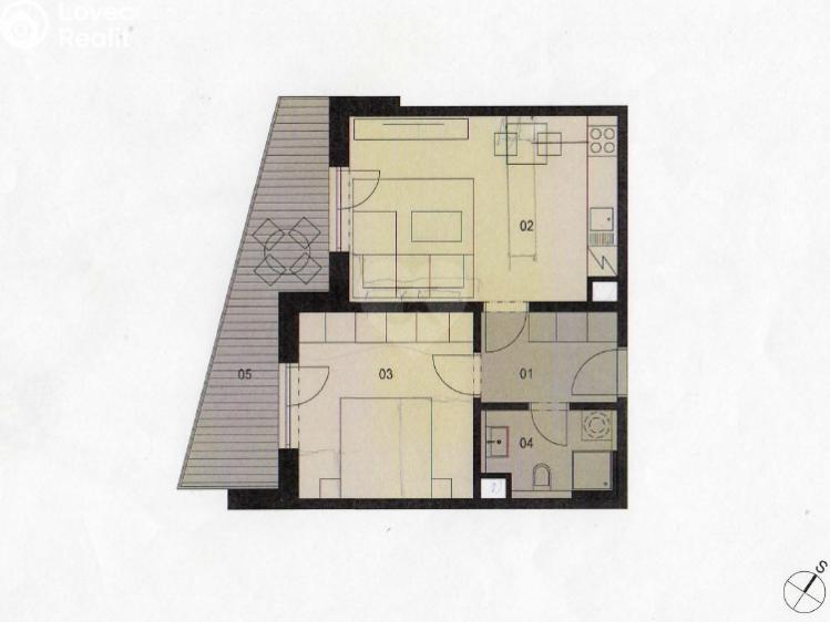 Pronájem bytu 2+KK Praha, Novovysočanská č. 19