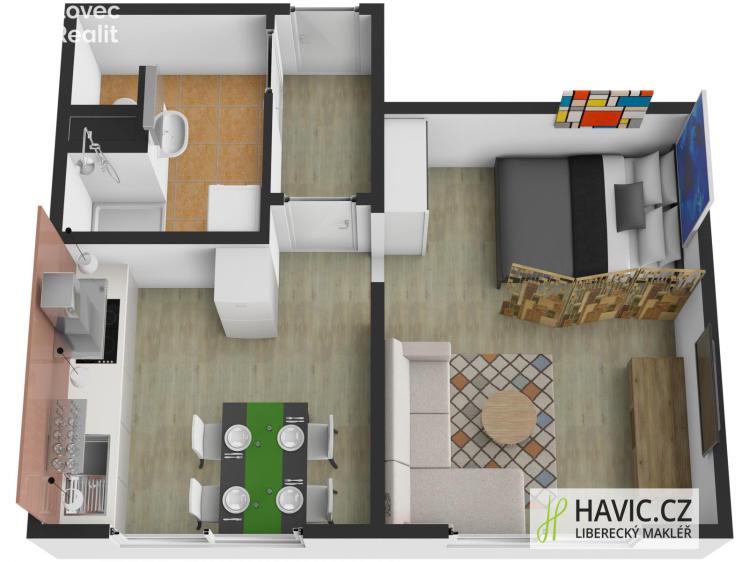 Prodej bytu 1+1 Chrastava, Střelecký vrch 610 č. 2