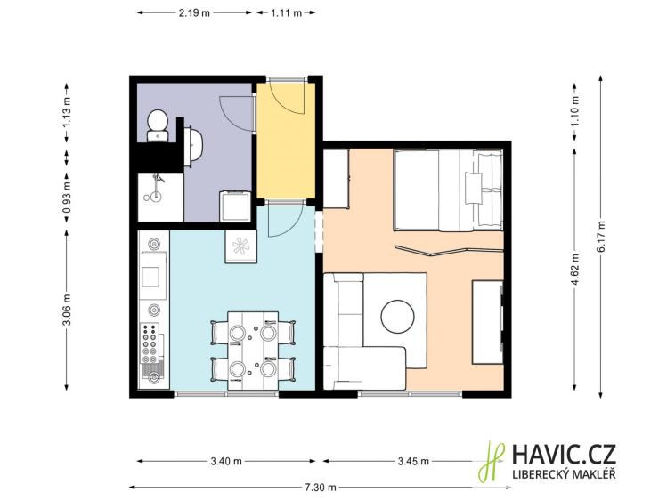Prodej bytu 1+1 Chrastava, Střelecký vrch 610 č. 13