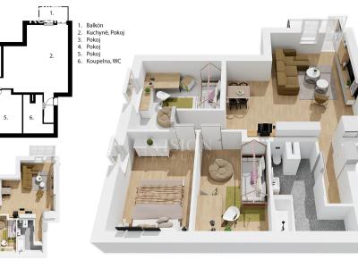 Sale apartment 4+KK Planá nad Lužnicí, Okružní č. 4