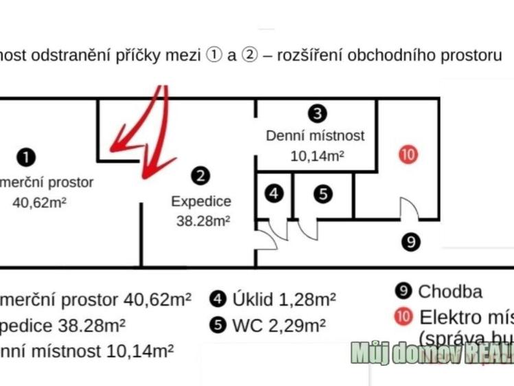 Pronájem obchodního prostoru Praha, Dobronická č. 8