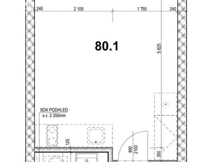 Аренда квартиры 1+KK Praha 9, Vysočany, Poděbradská 1067/7 č. 15