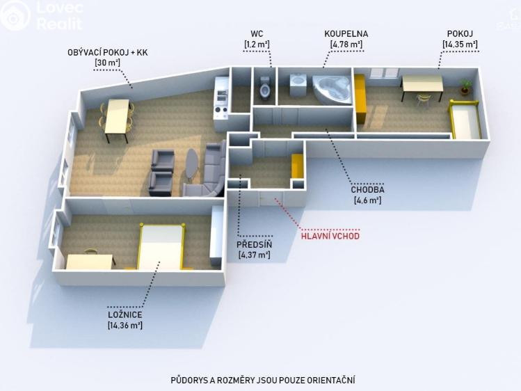 Продажа квартиры 3+KK Praha, Lípová 474/14 č. 26