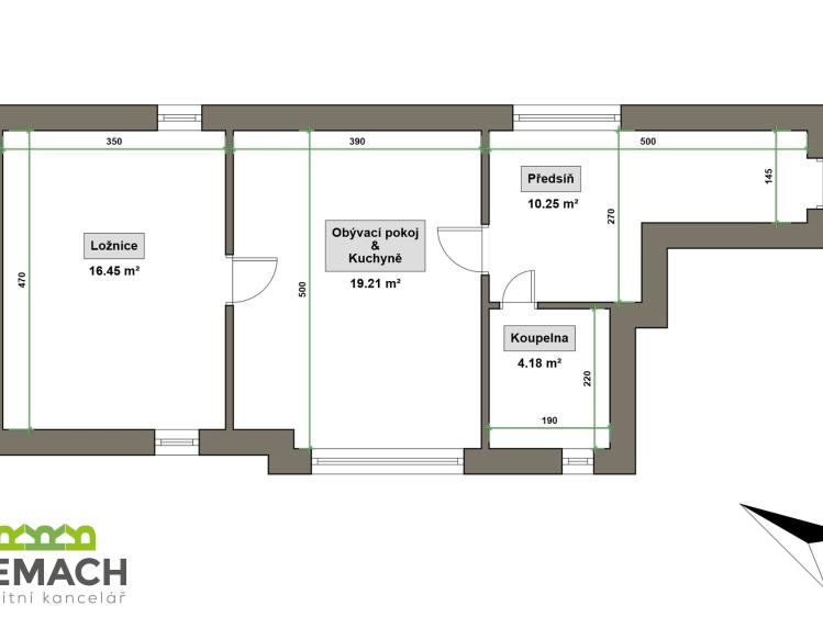 Pronájem bytu 2+KK Uherské Hradiště, Na Stavidle 453 č. 3
