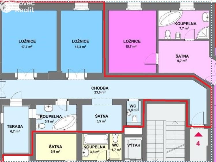 Продаж квартири 3+KK Mariánské Lázně, Lesní 82/8 č. 17