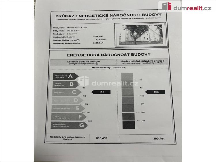Pronájem bytu 2+1 Ostrov, Mánesova č. 15