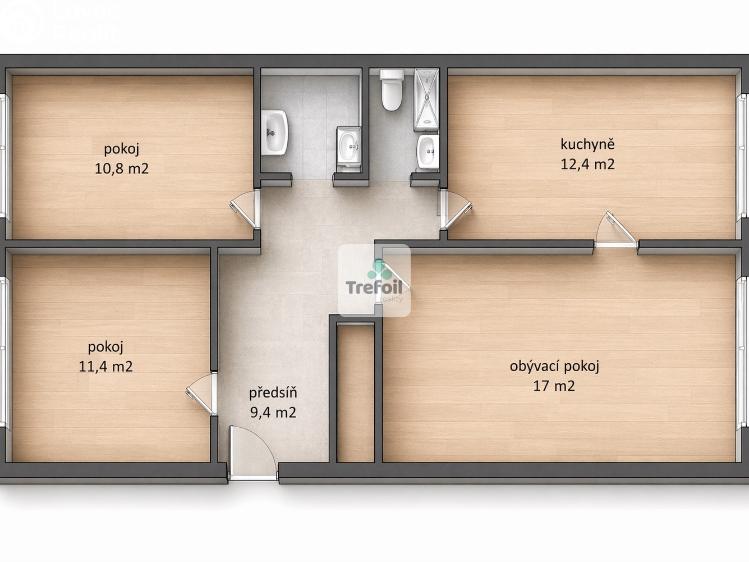 Pronájem bytu 3+1 Praha, Dürerova č. 19