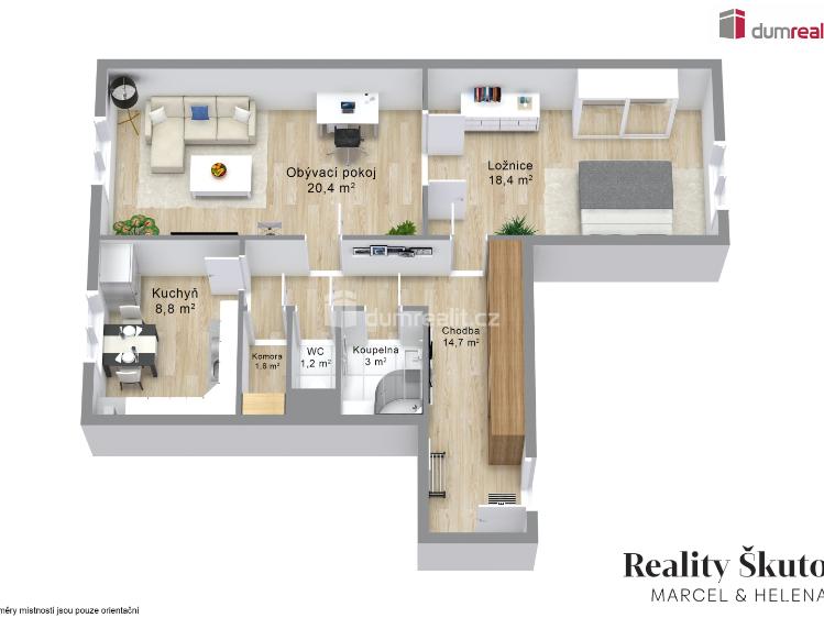 Prodej bytu 2+1 Ústí nad Labem, Tomáše ze Štítného č. 17